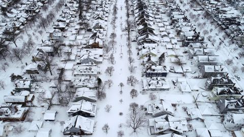 Fordham Avenue, downtown and Buffalo's 1901 Pan-American Exposure neighborhood remain covered Tuesday.