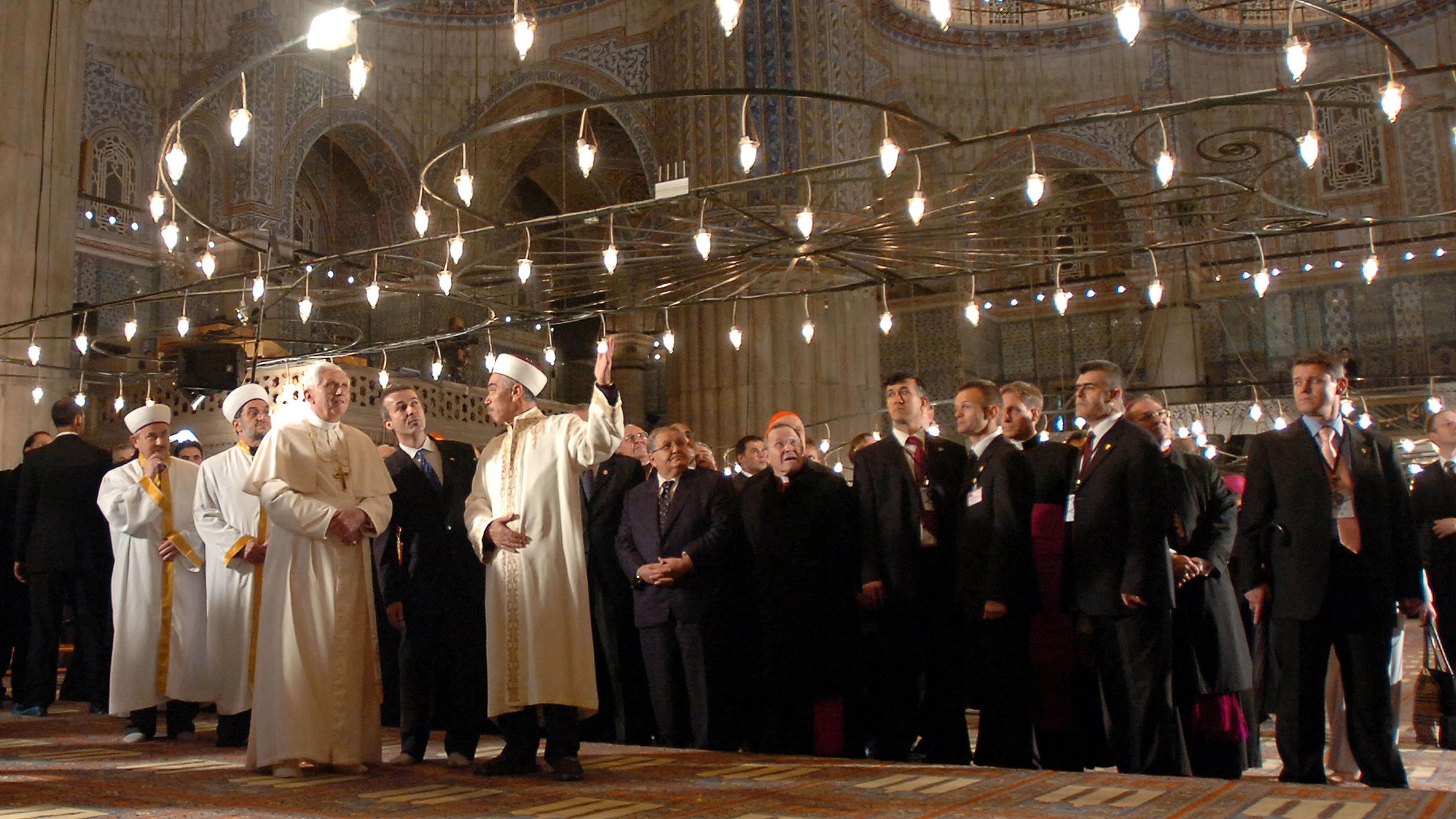 Benedict visits Istanbul's Sultan Ahmet Mosque, aka the Blue Mosque, in November 2006.