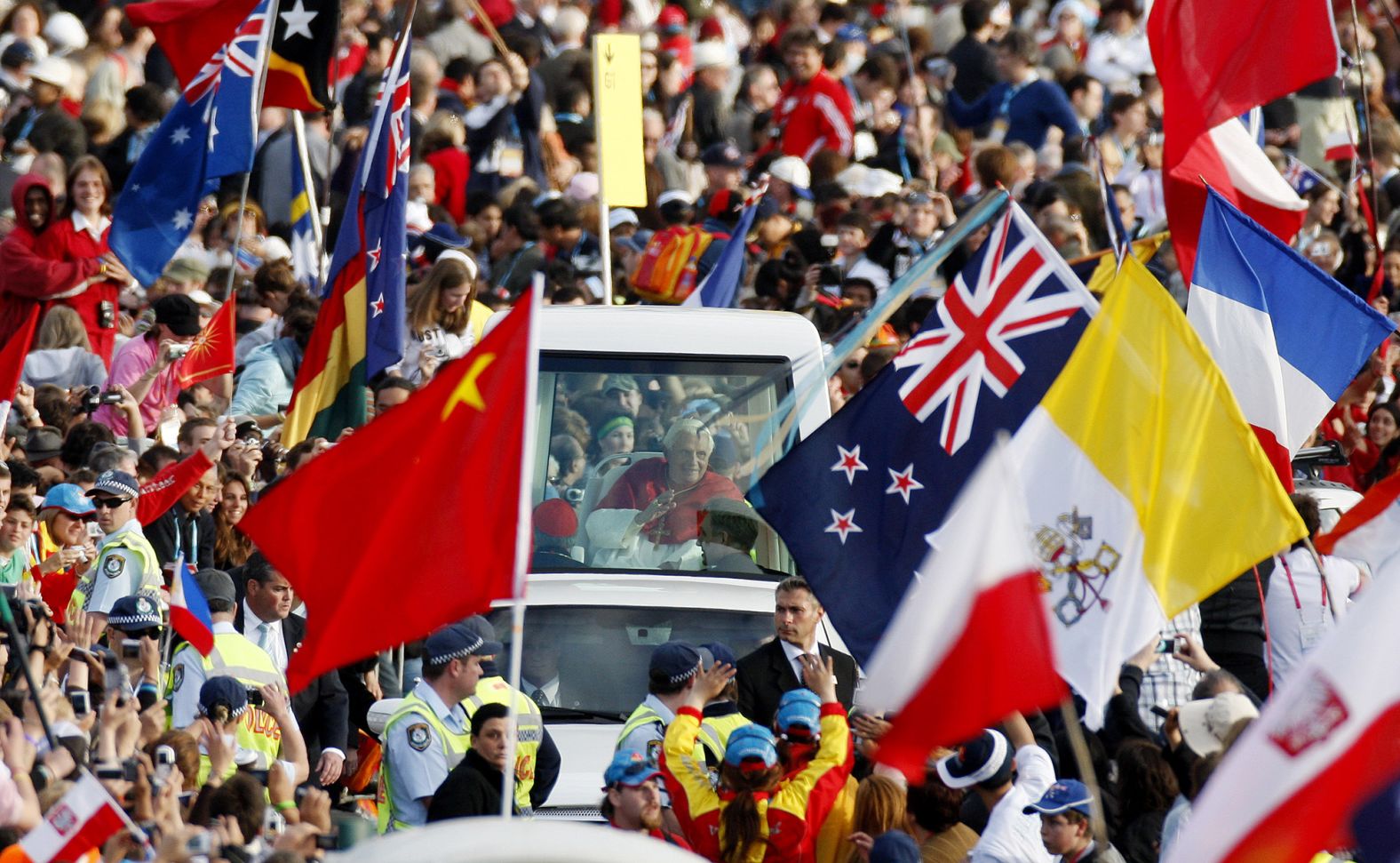 Benedict visits Sydney in July 2008.