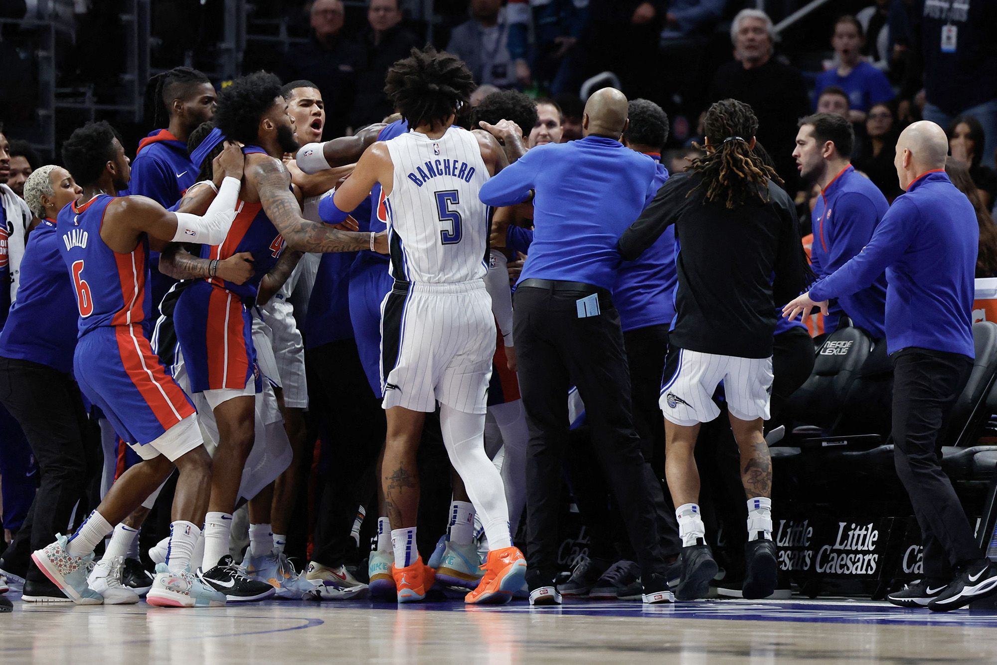 Detroit Pistons vs. Orlando Magic: Three players ejected after  bench-clearing brawl | CNN