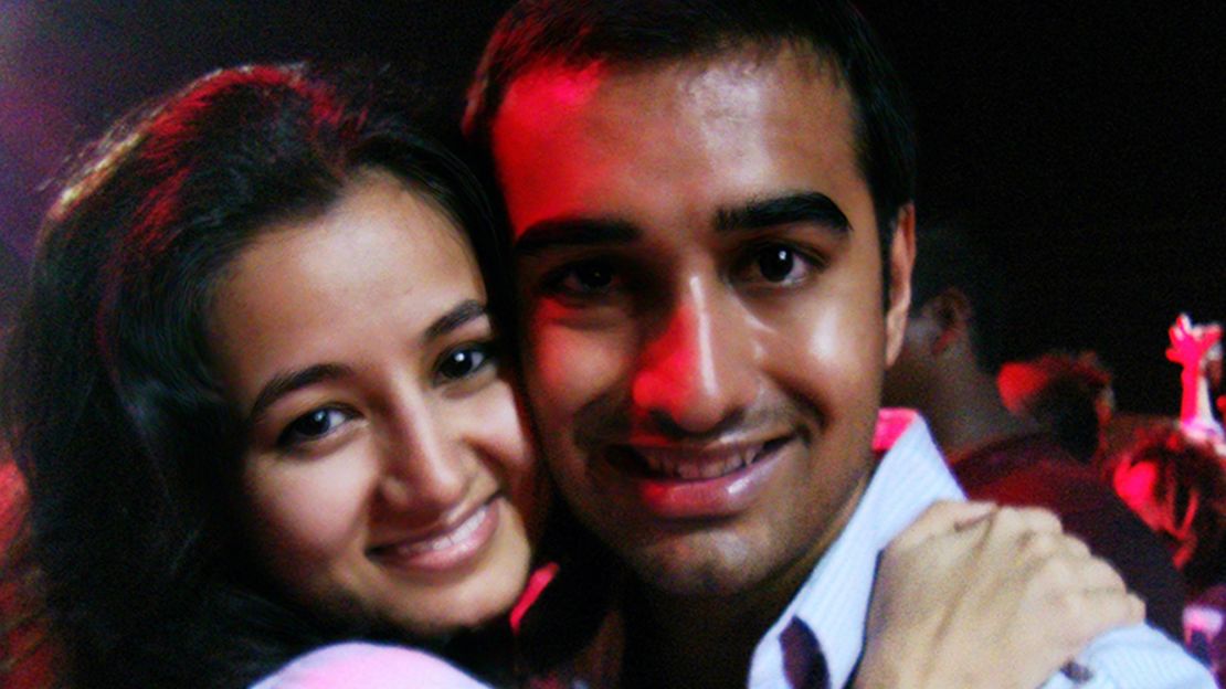 Here's Hirva and Nikhil photographed on the night they met, New Year's Eve 2010, in the club in Goa, India.