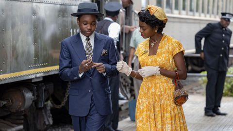 (From left) Jalyn Hall as Emmett Till and Danielle Deadwyler as Mamie Till Mobley in
