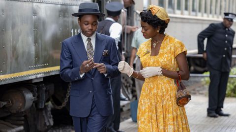 (From left) Jalyn Hall as Emmett Till and Danielle Deadwyler as Mamie Till Mobley in 'Till.'