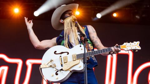 Orville Peck performs on stage during the Boston Calling Music Festival on May 29, 2022 in Boston, Massachusetts.
