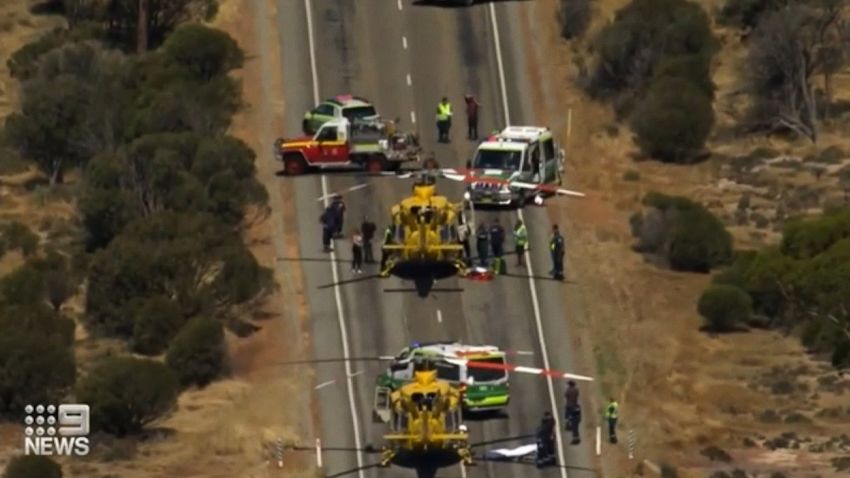 The scene of the fatal crash in West Australia.