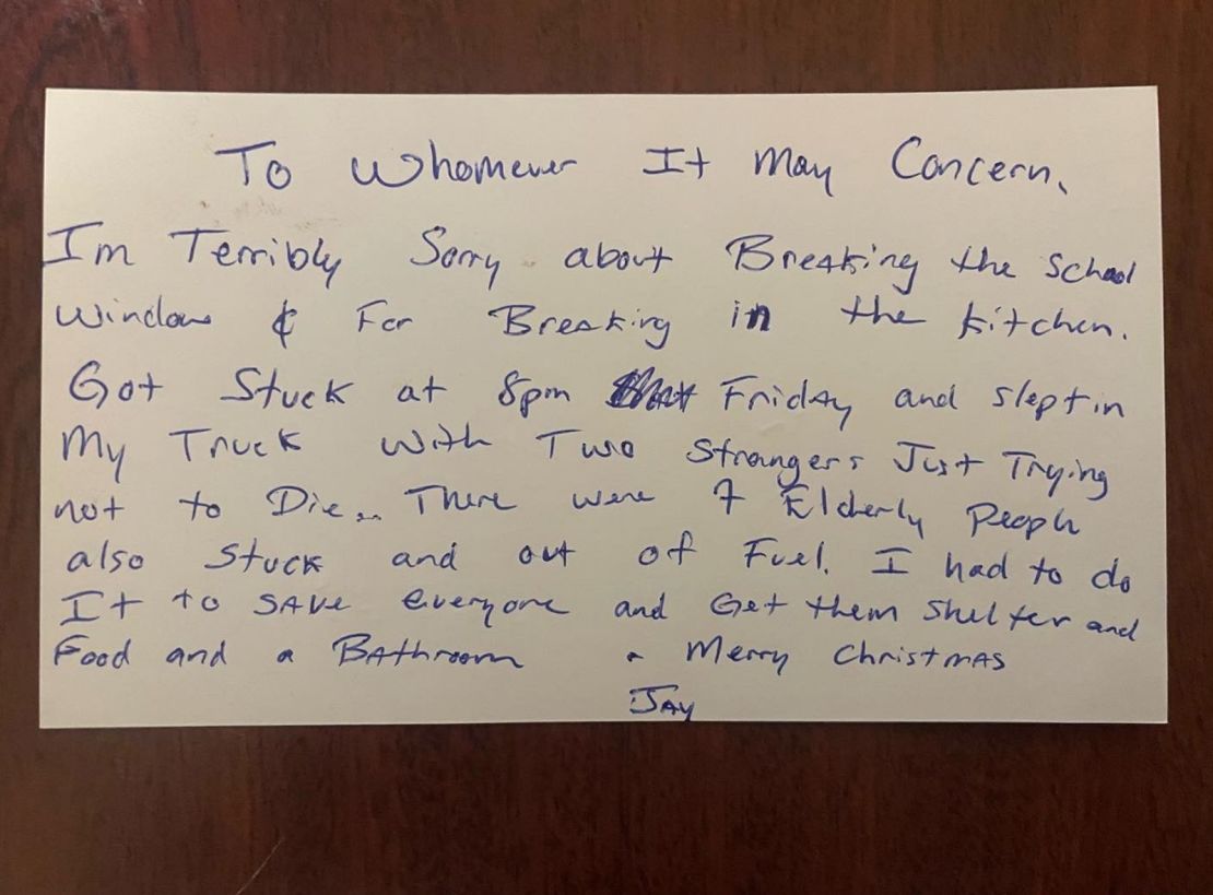 Jay Withey was stranded in Cheektowaga, a town in Erie County, New York, in the middle of a historic and dangerous blizzard, and -- after looking for shelter in numerous homes and being turned away -- he broke into a nearby school and managed to rescue more than 20 people.