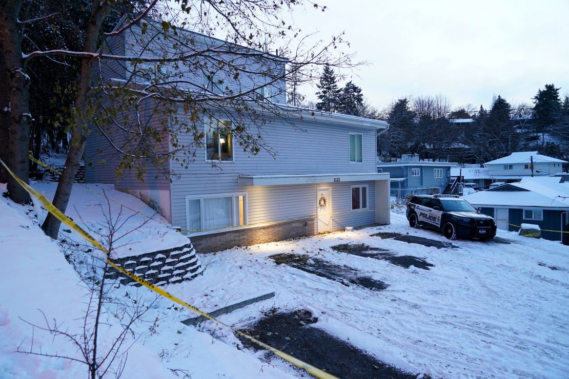 The home where four University of Idaho students were killed in the early morning hours of November 13. 