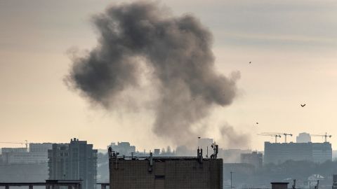 Russian shelling in Kyiv killed at least one person on Saturday.