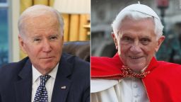 US President Joe Biden and Pope Benedict XVI