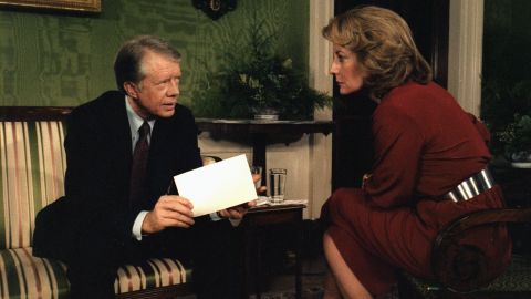 Jimmy Carter during an interview with Barbara Walters circa December 14, 1978.