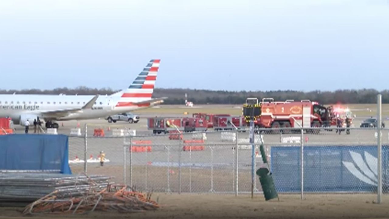 A spokesperson said the incident happened where "American Airlines Flight 3408, an Embraer E175, was parked."