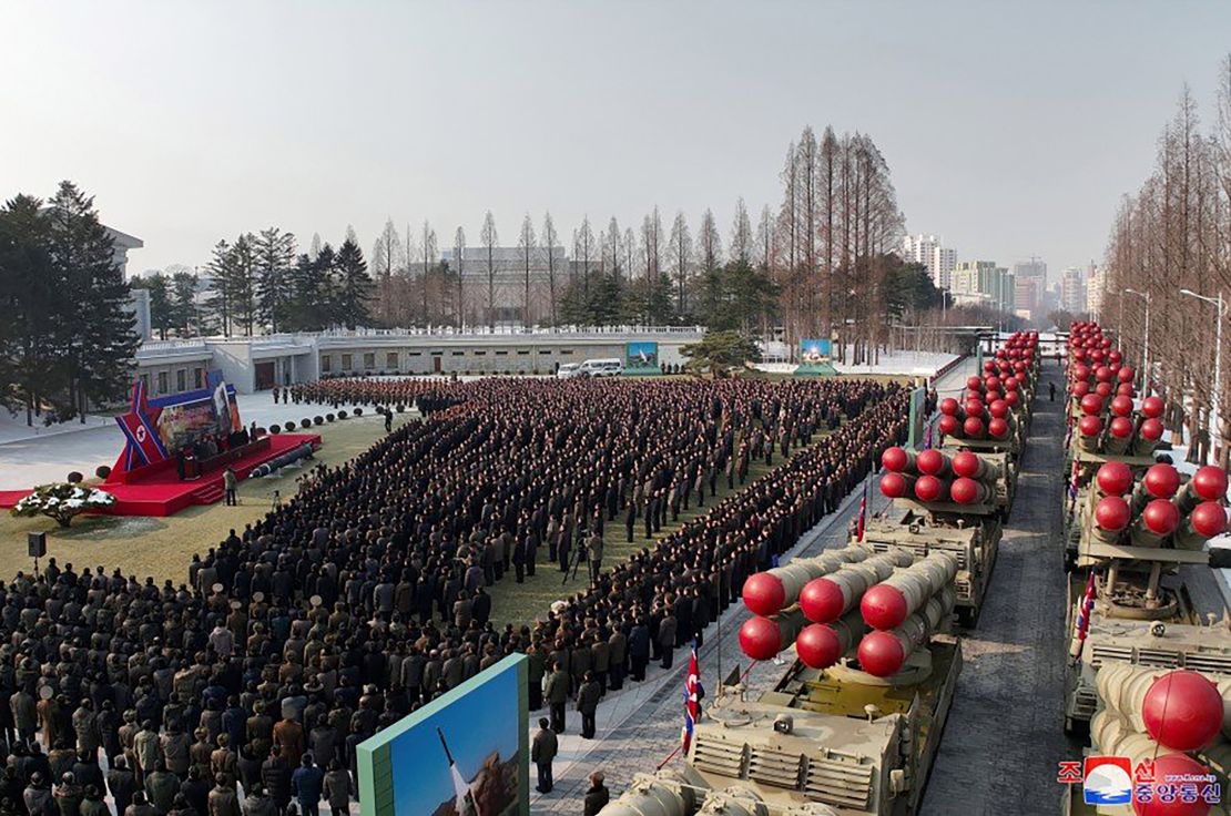 North Korea's leader Kim Jong Un on Saturday praised the country's "super-large" Multiple Rocket Launcher (MRL), which he claims will put all of South Korea within range and can be loaded with tactical nuclear warheads.