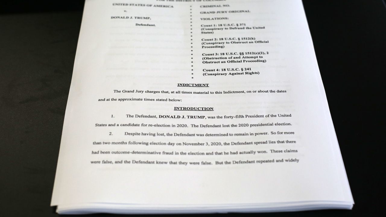 August 1, 2023 Trump indicted in special counsel’s 2020 election