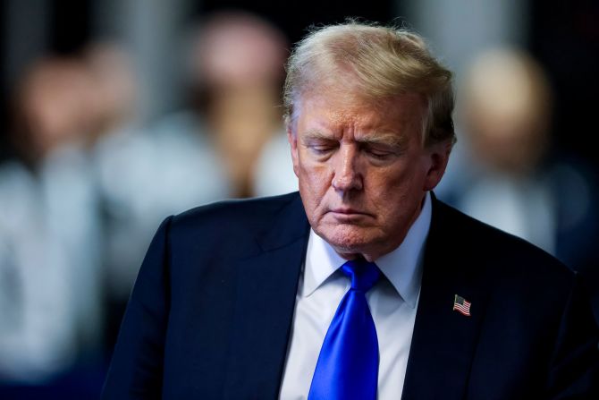 Trump leaves the Manhattan Criminal Court in New York after <a >he was found guilty in his hush money trial</a> on May 30. It was the first time in history that a former US president had been <a >convicted of a felony</a>. A jury found Trump guilty on 34 charges of falsifying business records. Prosecutors alleged that the former president engaged in a cover-up scheme to hide reimbursement payments made to his former attorney, Michael Cohen, who had paid hush money to adult film star Stormy Daniels to stop her from going public about a past affair with Trump before the 2016 presidential election. Trump has denied the affair.