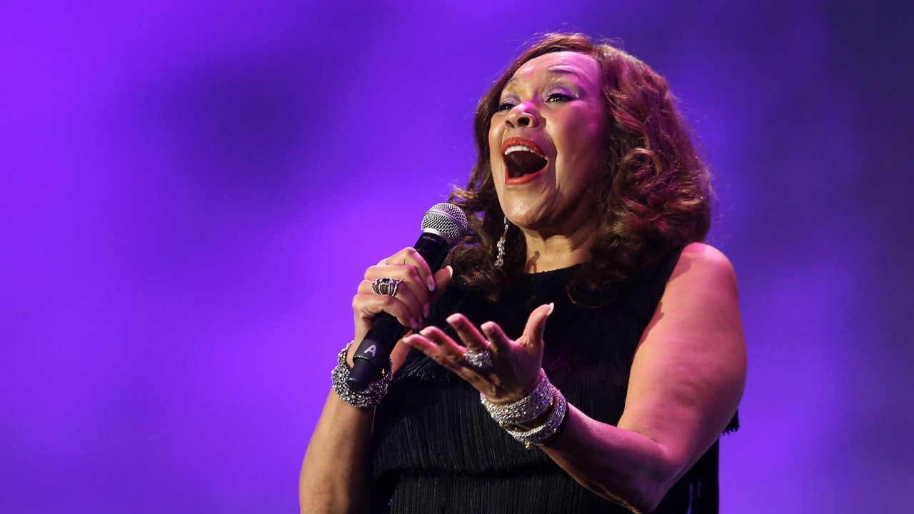 Anita Pointer performs at the Venice Family Clinic's 32nd Annual Silver Circle Gala at The Beverly Hilton Hotel on March 3, 2014 in Beverly Hills, California. 