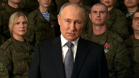 Russian President Vladimir Putin made his own New Year's address.