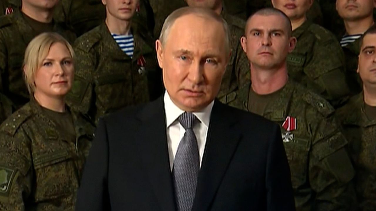 Russian President Vladimir Putin gave his own New Year's address.