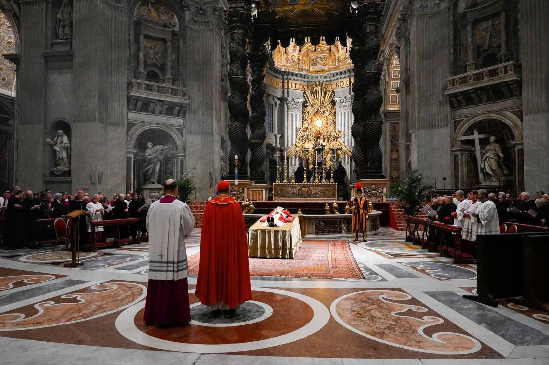 Benedict's lying-in-state started Monday in St. Peter's Basilica.