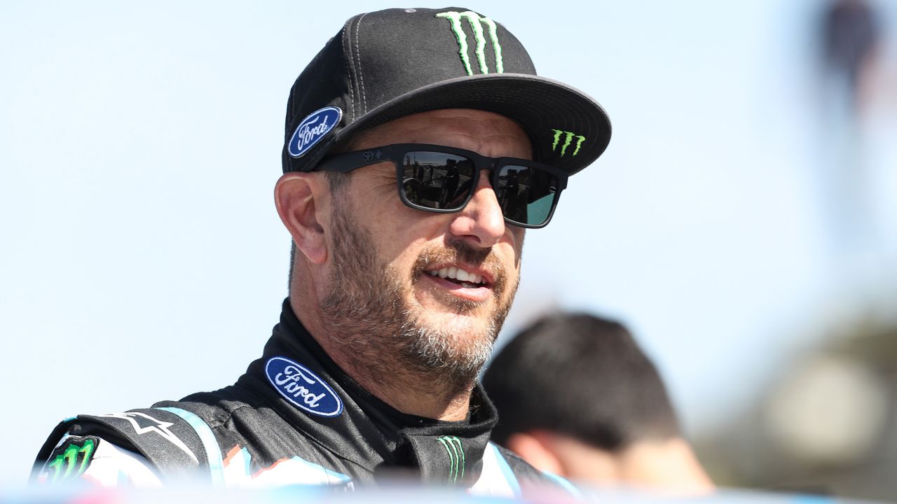Legendary rally driver Ken Block, seen at Montalegre International Circuit in Portugal in 2017, has died aged 55. 