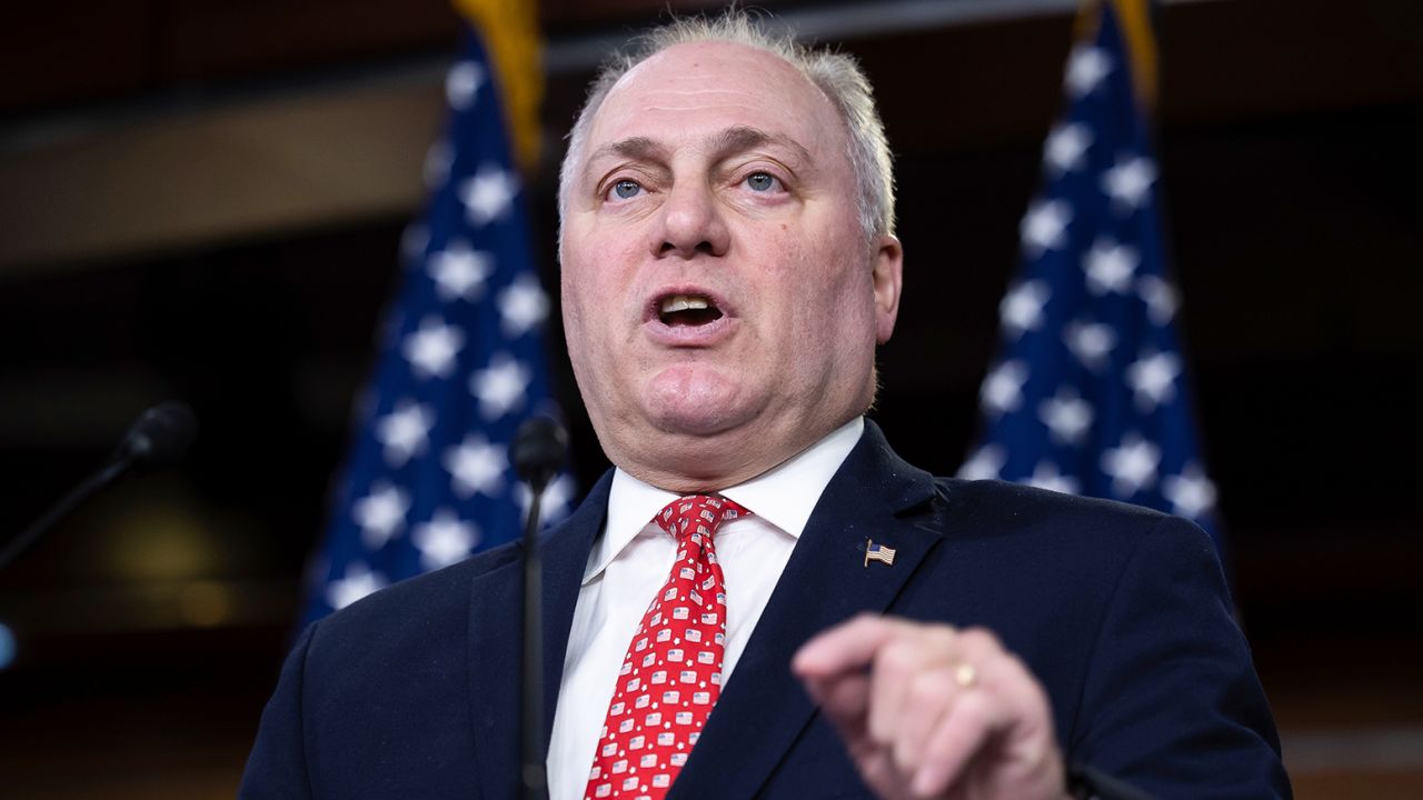 Rep. Steve Scalise speaks during a press conference on Capitol Hill, December 14, 2022. 