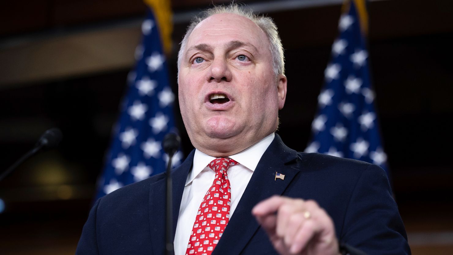 Rep. Steve Scalise speaks during a press conference on Capitol Hill, December 14, 2022. 