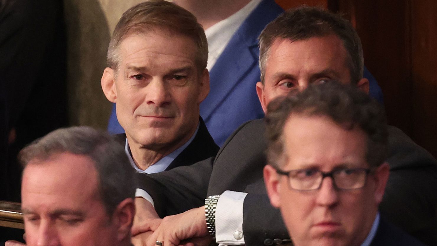US Rep. Jim Jordan (R-OH) participates in the vote for speaker of the House on the first day of the 118th Congress in the House Chamber of the US Capitol Building on January 03, 2023 in Washington, DC. 