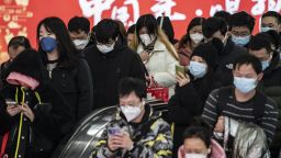 Commuters at a subway station in Shanghai, China, on Tuesday, Jan. 3, 2023. 