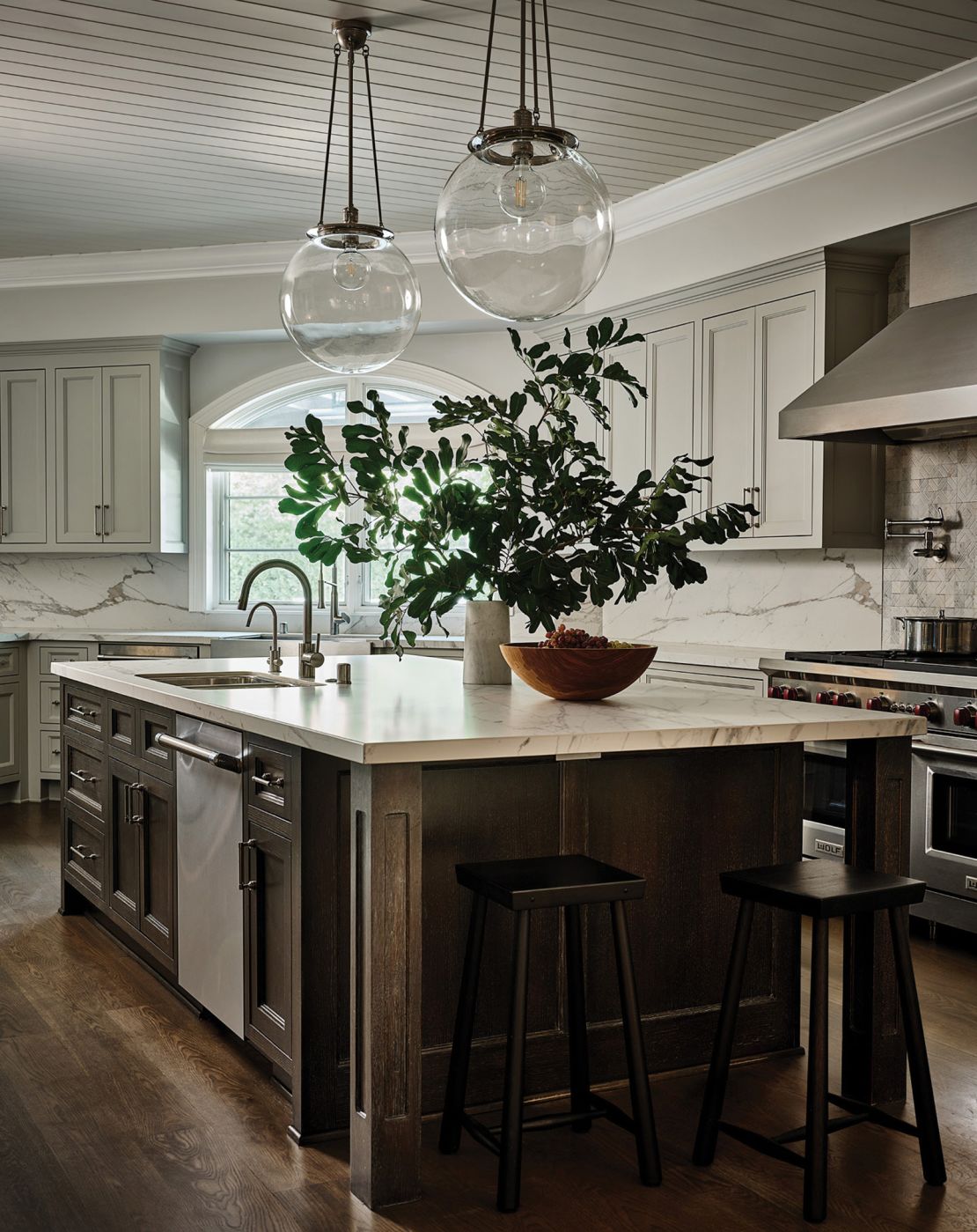 The couple cooked for 50 guests over the holidays in their newly updated kitchen.