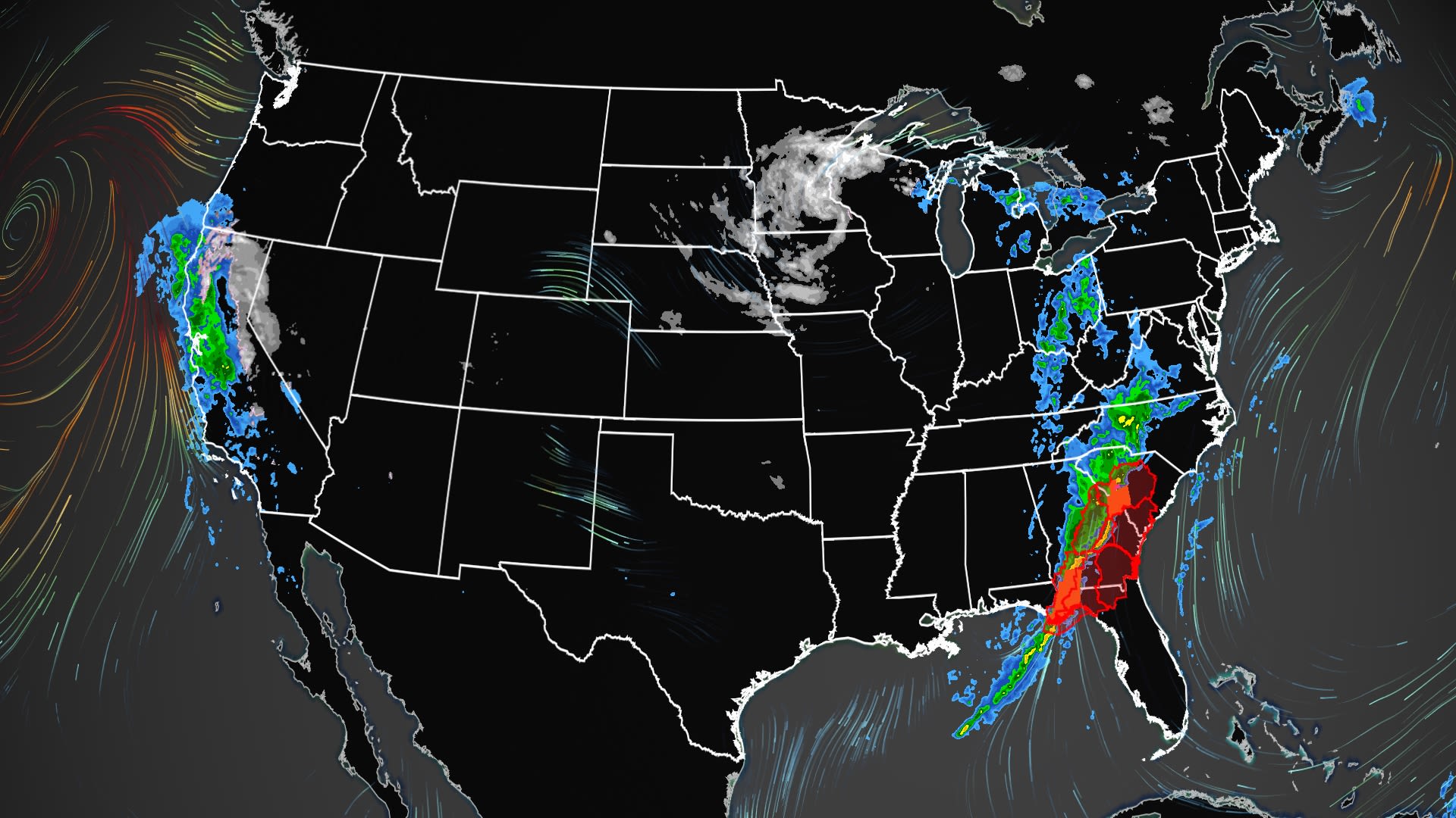 Hurricane-force wind gusts blow through California as part of the 'bomb  cyclone' hitting the coast