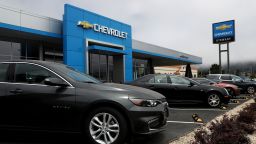 COLMA, CA - JULY 25:  A Chevrolet Malibu is displayed at a Chevrolet dealership on July 25, 2018 in Colma, California. General Motors lowered its profit forecasts citing higher steel and aluminum costs due to tariffs imposed by the Trump administration.  (Photo by Justin Sullivan/Getty Images)