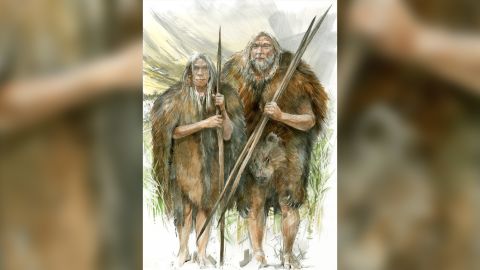 An artist's impression of Stone Age humans wearing cave bear skins for protection from the cold.   Stone Age humans stepped out in cave bear fur 300,000 years ago 230104135300 01 bear skins prehistoric clothing