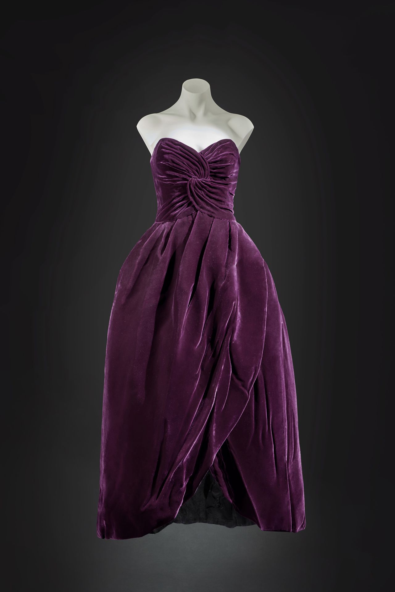 Princess Diana's aubergine velvet ballgown was up for sale for the first time in 25 years.