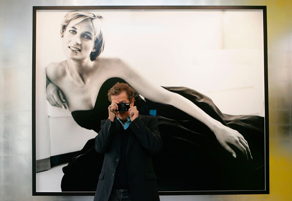 Mario Testino (pictured) photographed Diana in the gown the summer of her death.