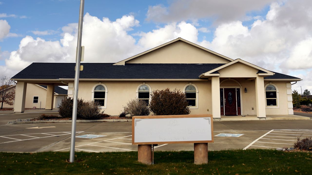 The Sunset Mesa Funeral Directors & Donor Services building sits empty in Montrose, Colorado, in 2018.