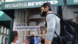 A view of Bed Bath & Beyond Branch in New York City on September 22, 2020. Bed Bath & Beyond announced plans to permanently close about 200 stores over the next two years. This announcement appears to be the first iteration of that plan, report says. (Photo by John Nacion/NurPhoto via AP)