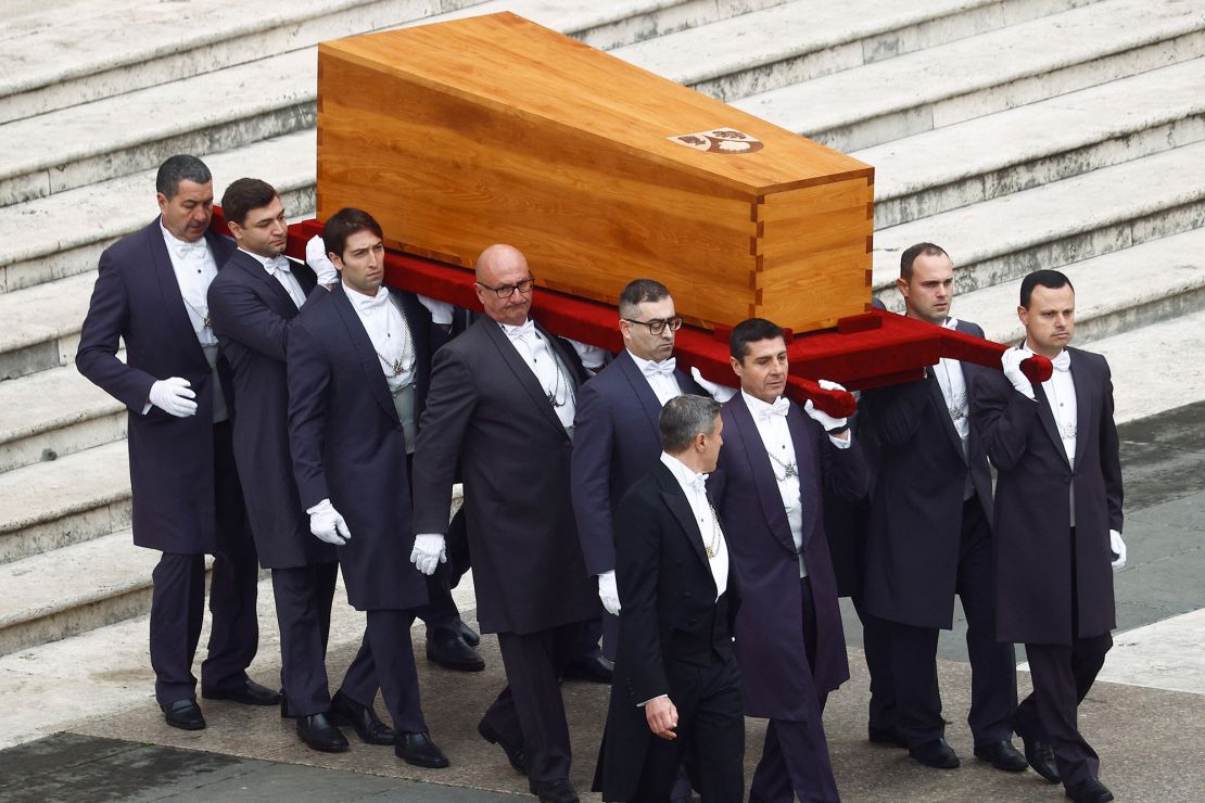 Benedict's coffin was carried through St. Peter's Square.