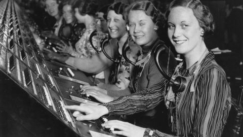 The human telephone operator, a job that came to be dominated by White women during the nineteenth and early twentieth centuries.