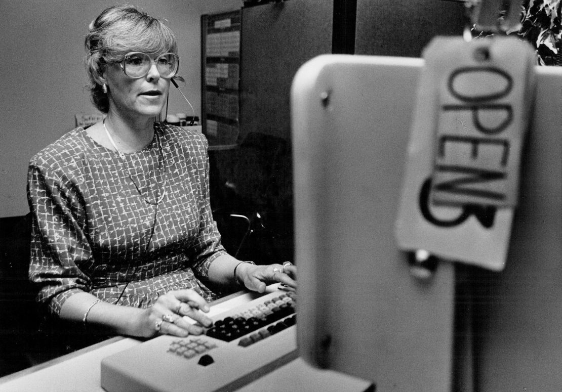 An operator in 1988. The ranks of operators fell sharply in the 1980s and 1990s.