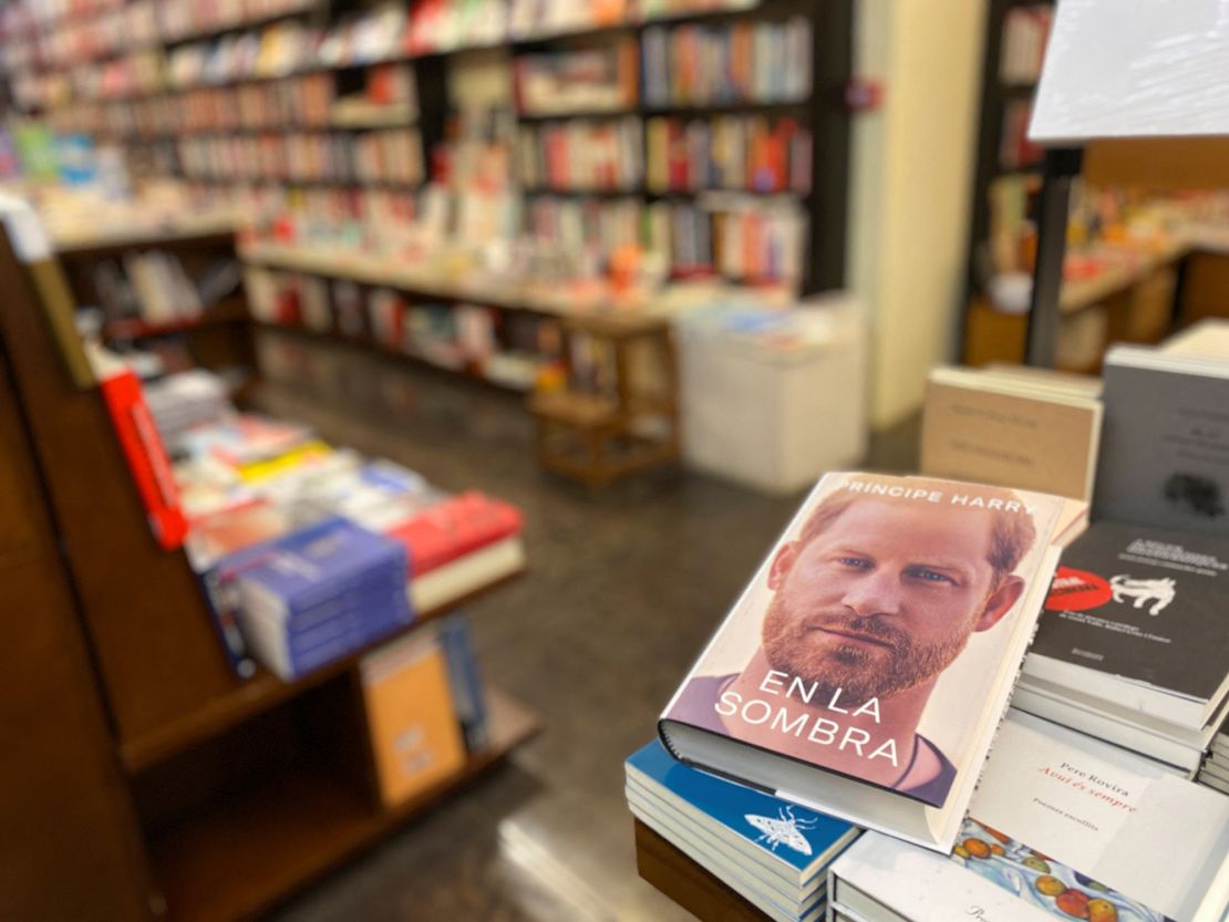 Harry's memoir is seen in a Barcelona bookstore on January 5, ahead of its scheduled release next week. 