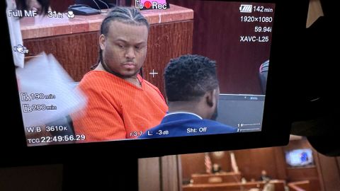 Patrick Xavier Clark seen during a court appearance on December 14, 2022, in Houston. 