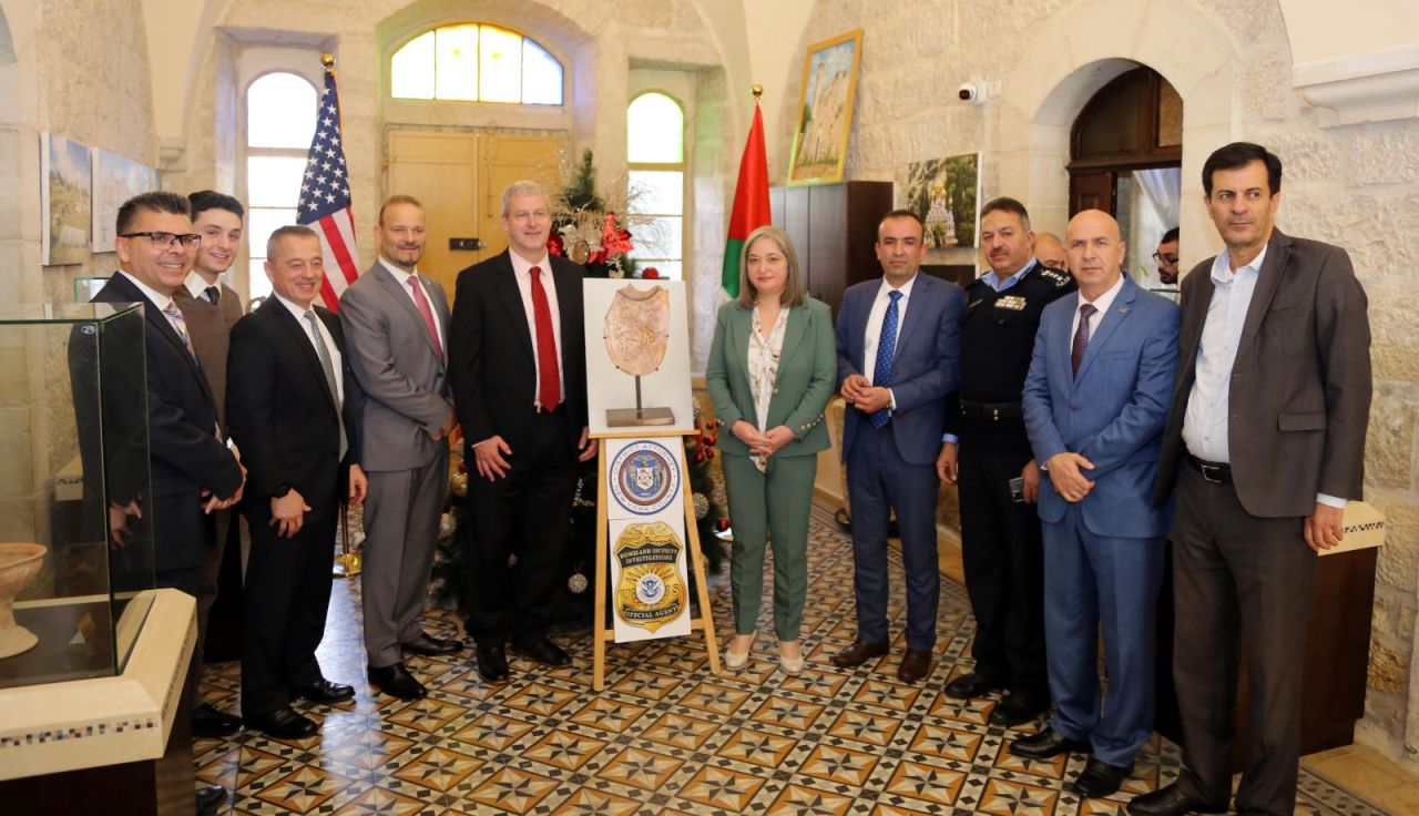 US and Palestinian officials met in Bethlehem Thursday for the historic repatriation.