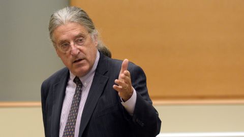 Norm Pattis, attorney for conspiracy theorist Alex Jones, gives his opening statement in Jones' trial on September 13, 2022, in Waterbury, Connecticut.