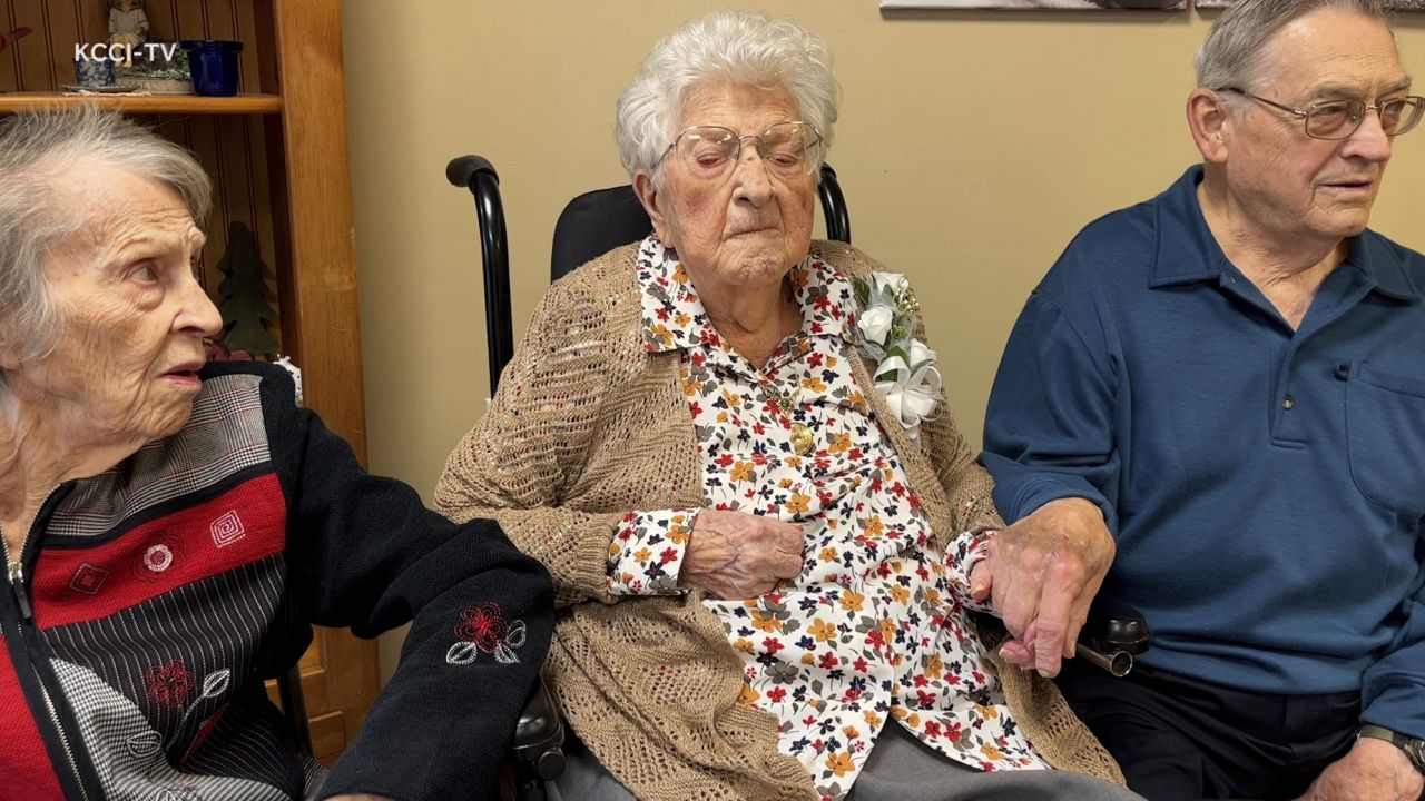 Bessie Laurena Hendricks, center, celebrated her 115th birthday in November. 