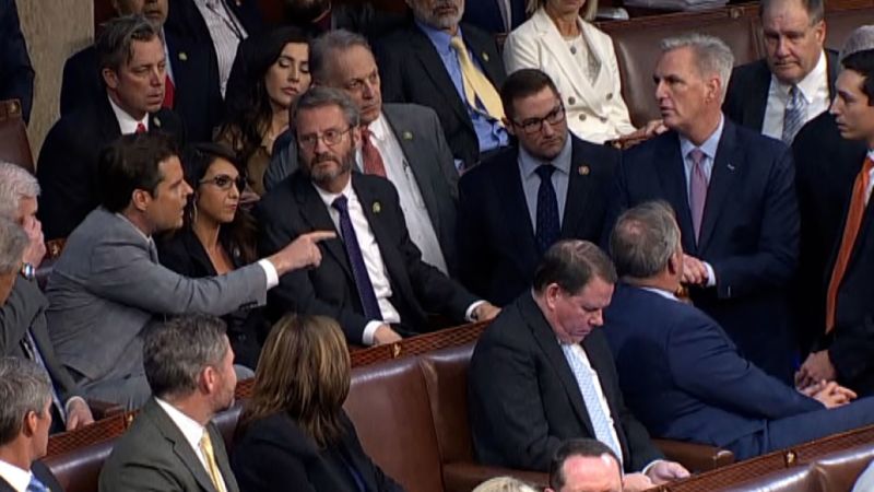 Video: Watch McCarthy confront Gaetz on House floor as fiasco continues | CNN Politics