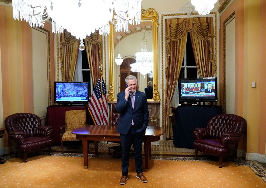 McCarthy calls his mom after being elected speaker on Saturday.