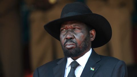 Government officials have repeatedly denied rumors circulating on social media that South Sudan's President Salva Kiir, pictured in 2020, is unwell.