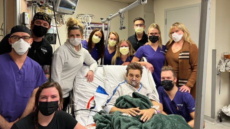 Jeremy Renner celebrates 52nd birthday in the hospital after snowplow accident | CNN