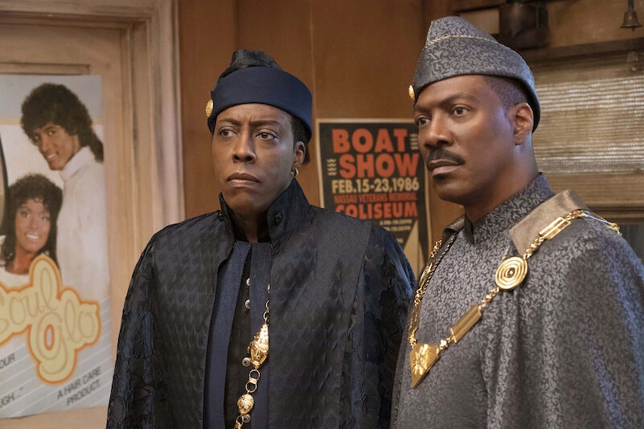 Arsenio Hall and Murphy star in "Coming 2 America" in 2021, a sequel to their 1988 film. 