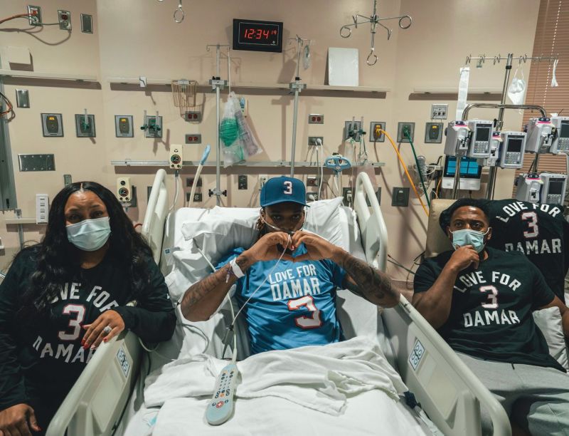 Damar Hamlin posts photo from hospital bed and livetweets Buffalo Bills  game a week after his collapse  CNN