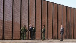 President Joe Biden greets U.S. Border Patrol agents along a stretch of the U.S.-Mexico border in El Paso Texas, Sunday, Jan. 8, 2023. (AP Photo/Andrew Harnik)